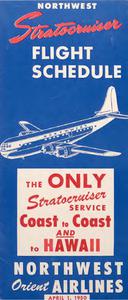 Northwest Airlines Flight Schedule 1950 April 1