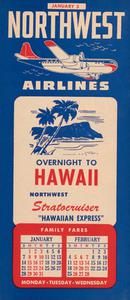 Northwest Airlines Flight Schedule 1951 January 3