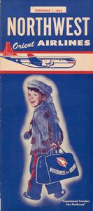 Northwest Orient Airlines Flight Schedule 1955 December 1