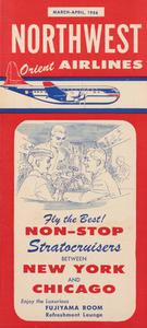 Northwest Orient Airlines Flight Schedule 1956 March-April