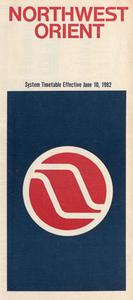 Northwest Orient Airlines System Timetable 1982 June 10