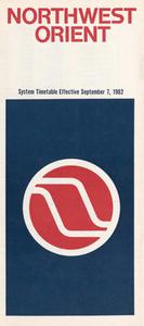Northwest Orient Airlines System Timetable 1982 September 7