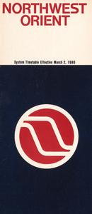 Northwest Orient System Timetable 1986 March 2