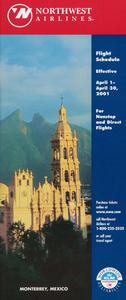 Northwest Airlines Flight Schedule 2001 April 1