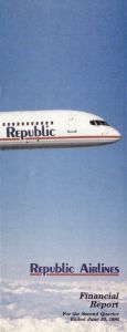Republic Airlines Second Quarter Report 1986