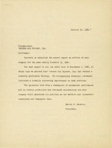 Western Air Express Annual Report 1926