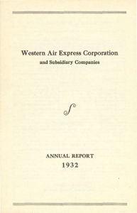 Western Air Express Annual Report 1932