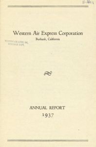 Western Air Express Annual Report 1937