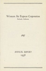 Western Air Express Annual Report 1938