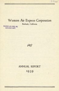 Western Air Express Annual Report 1939