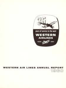 Western Air Lines Annual Report 1960
