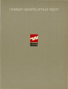 Western Airlines Annual Report 1970