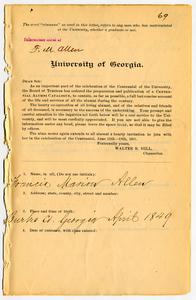 Allen, Francis Marion, 1849-1900, Vol. 1, p. 69-72