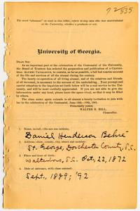Behre, Daniel Henderson, b. 1872, Vol. 1, p. 535-8