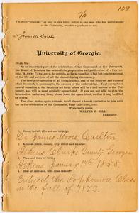 Carleton, James Moore, b. 1858, Vol. 2, p. 109-112