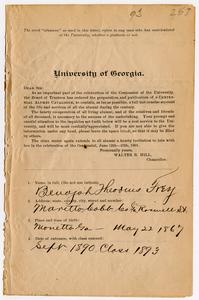 Frey, Benajah Theodins, b. 1867, Vol. 3, p. 257-60