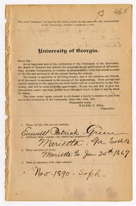 Green, Emmett Patrick, b. 1867, Vol. 3, p. 465-8