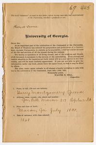 Greene, Harry Montgomery, 1848-1874, Vol. 3, p. 445-8