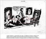 [Baldy cartoon on the imprisonment of Iranian President Bani-Sadr] / Baldy, [1981 June 14]