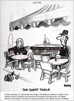 The guest table / Baldy, [ca. 1962]