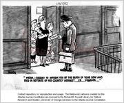 Ma'am, I regret to inform you of the death of your son who died in defense of his country against-- er-- Panama-- / Baldy, [1977 Oct. 3]