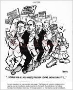 --Hooray for all you rugged, freedom loving, individualists-- / Baldy, [ca. 1966].