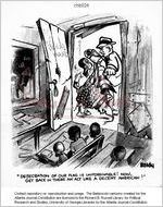 Desecration of our flag is unforgivable! Now get back in there an' act like an American! / Baldy, [ca. 1957].