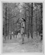 Photograph of African American Boy Scout with a trumpet, Atlanta, Georgia