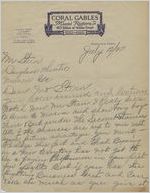 Letter: Jacksonville, Florida to Ben Stein, Macon, Georgia, 1927 July 12