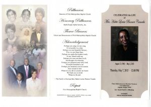 Celebrating the Live of Mrs. Hattie Louise Bonner Canada