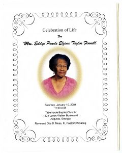 Celebration of Life for Mrs. Eddye Pearle Elzina Taylor Fennell