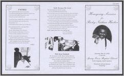 Homegoing services for Ricky Nathan Hacker, Saturday, May 30, 2009, 11:00 a.m., Spring Grove Baptist Church, North Augusta, South Carolina, Reverend Johnny Bussey, presiding