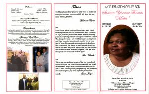 2945 old tobacco road A Celebration of Life for Sharon Yvonne Thomas 