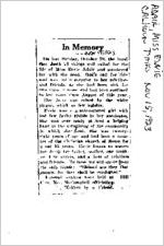 Newspaper clipping about Ewie Adair published November 15, 1923