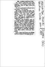 Newspaper clipping about James Edward (Jim) Addington published November 8, 1995