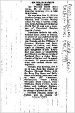 Newspaper clipping about William Smith (Bill) Amos published December 8, 1999