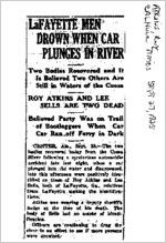 Newspaper clipping about Roy Atkins published September 27, 1925