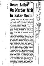 Newspaper clipping about Emory Charley Baker published June 22, 1950