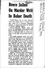 Newspaper clipping about Emory Charley Baker published June 22, 1950