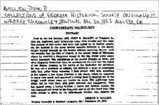 Newspaper clipping about John E. Ballew published December 30, 1863
