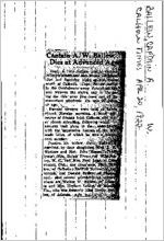 Newspaper clipping about A. W. Ballew published April 20, 1922