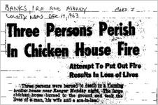 Newspaper clipping about Ira and Mandy Banks published December 17, 1963