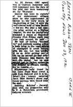 Newspaper clipping about Bobbie Jean Baxter published December 28, 1950