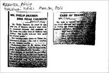 Newspaper clipping about Philip Beamer published March 20, 1924