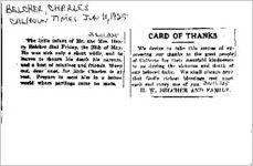 Newspaper clipping about Charles Belcher published June 11, 1925