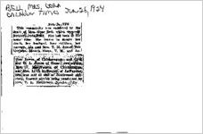 Newspaper clipping about Cora Bell published June 26, 1924