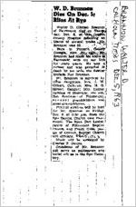 Newspaper clipping about Walter D. Brannon published December 5, 1963