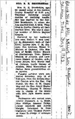 Newspaper clipping about Nellie Blalock Brookshire published July 18, 1963