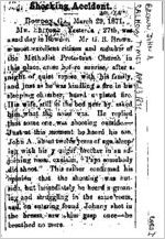 Newspaper clipping about John A. Brown published April 13, 1871