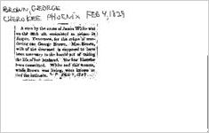 Newspaper clipping about George Brown published February 4, 1829